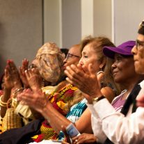 A birthday party in honor of arts champion Sandrell Rivers