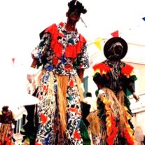 Stilt walkers elevate this year’s DanceAfrica Miami festival