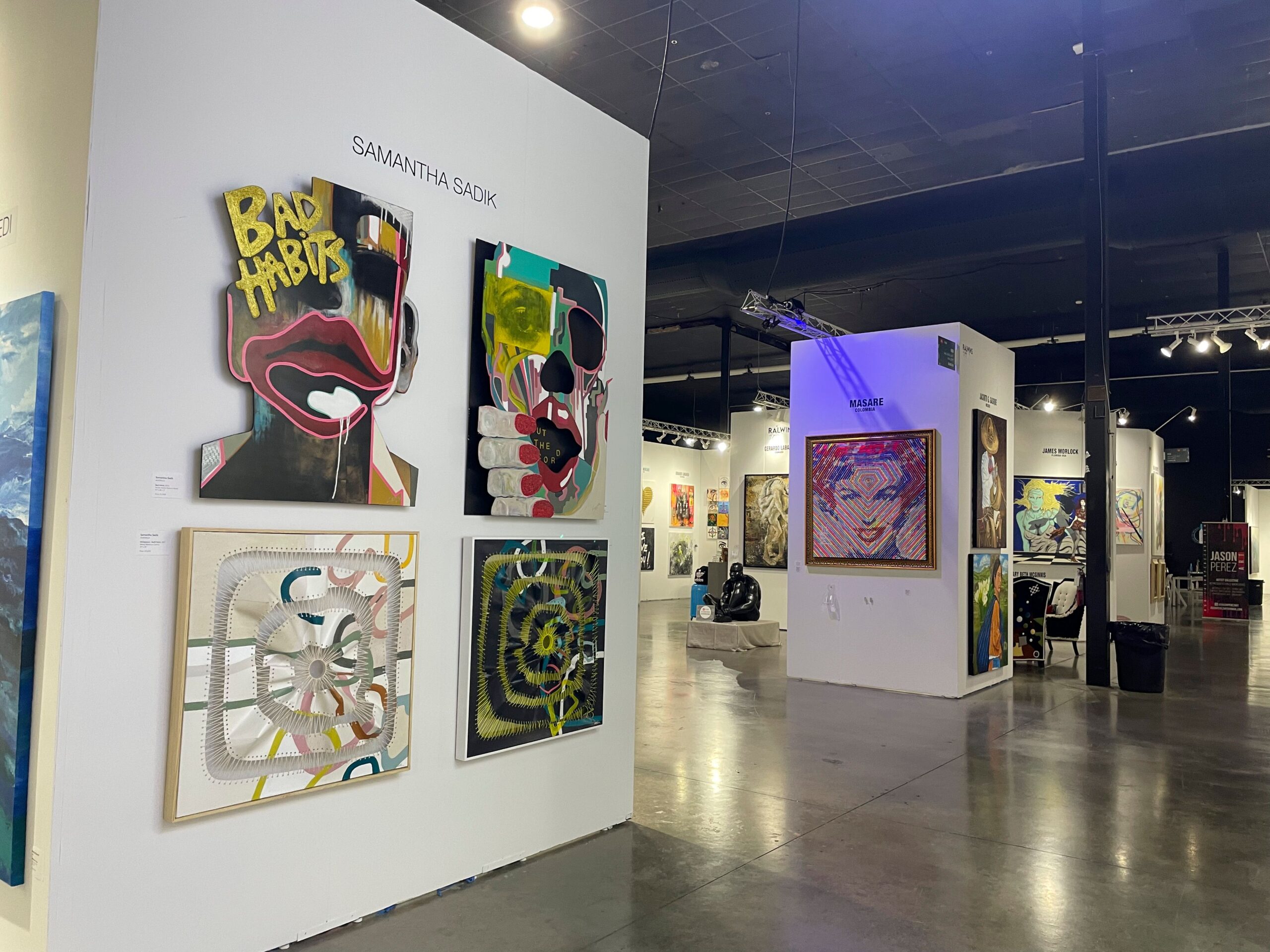 Artwork on a wall, inside a gallery space