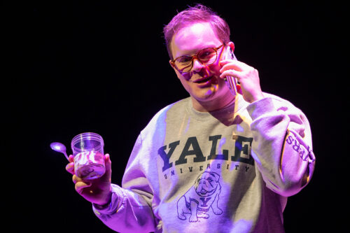 Alex Weisman as Eric Glass in Zoetic Stage's production of "The Inheritance, Part 1." (Photo by Morgan Sophia Photography, courtesy of the Adrienne Arsht Center)