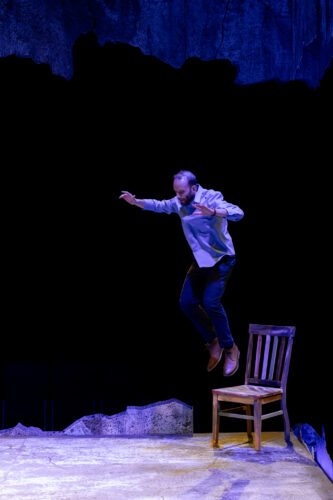 Directed by Stuart Meltzer, Zoetic Stage’s “Moses” features David Rosenberg in a one-man play that explores faith, memory and survivor’s guilt. (Photo by Morgan Sophia Photography)